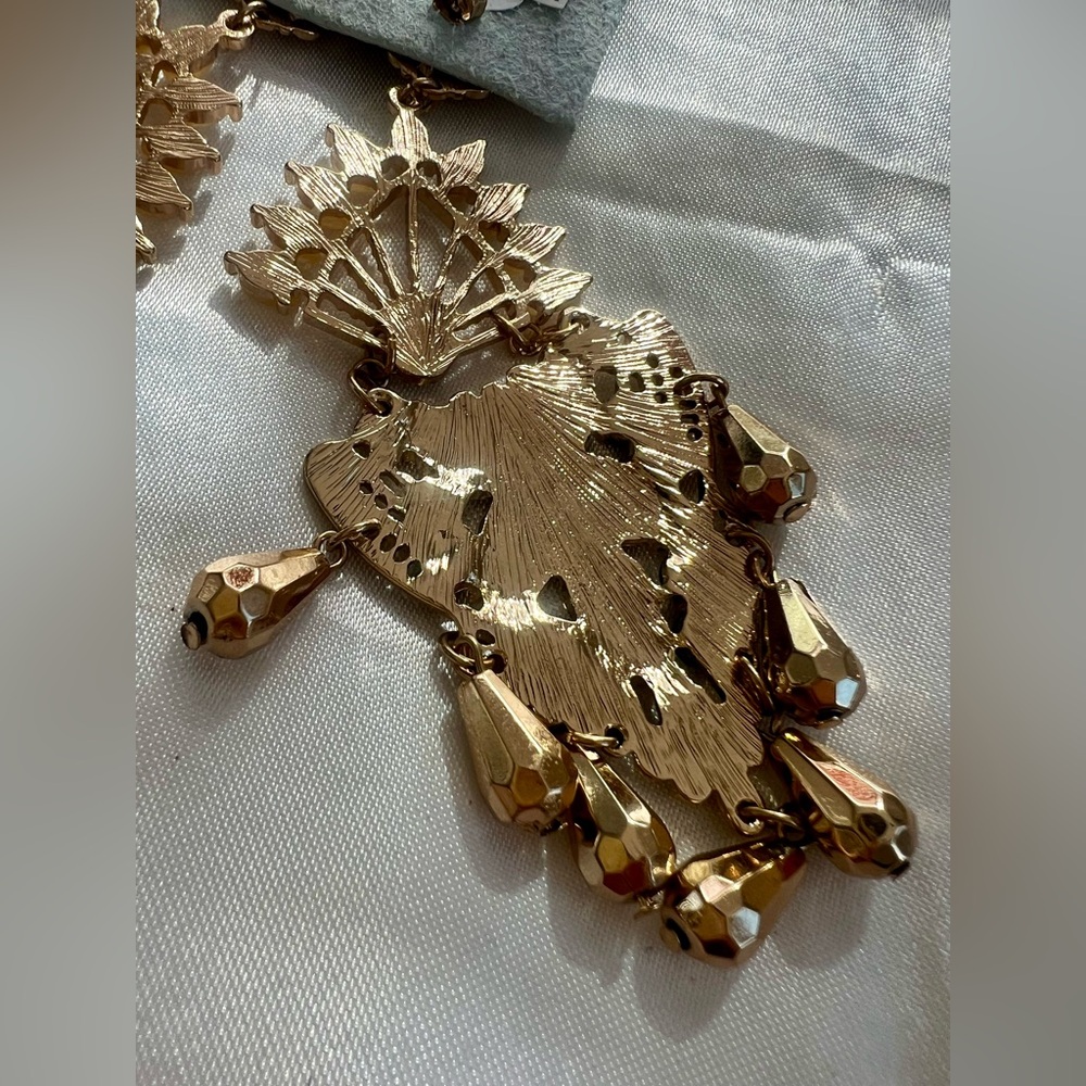 Free People Gold and Green Chandelier Earrings - Picture 9 of 16